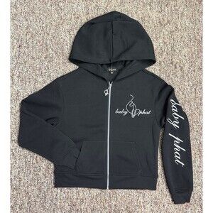 NWT Baby Phat kitty Zipper Hoodie with logo on chest and on long sleeve size XS